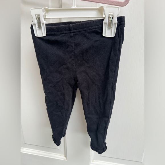 Simple Joys by Carter’s 6-9M Girls Black Leggings Pants with Frills - Picture 1 of 5